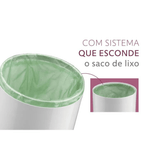 Lixeira Basculante 5 Litros Branca com Rose Gold - Ela Decora